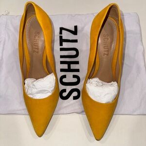 SCHUTZ Women's Mustard Yellow Heels